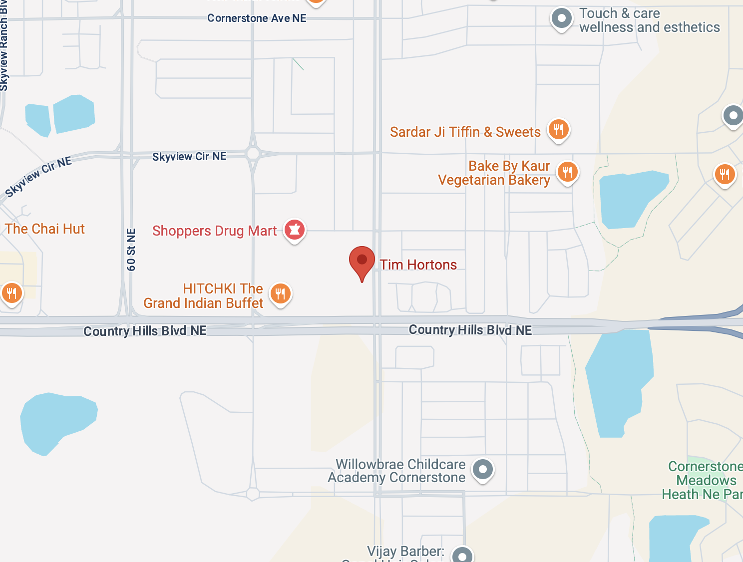 Map showing location of Sunshine Daycare